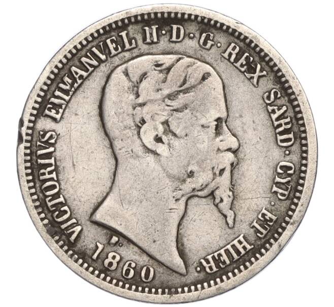 Монета 50 чентезимо 1860 года M Сардиния (Артикул K11-113212)
