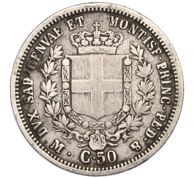 Монета 50 чентезимо 1860 года M Сардиния (Артикул K11-113212)