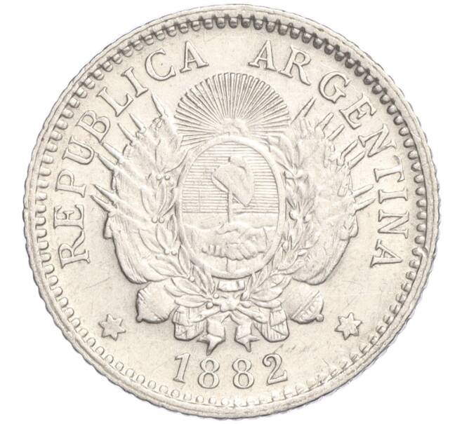 Монета 10 сентаво 1882 года Аргентина (Артикул K11-113223)