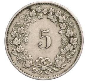 5 раппенов 1881 года Швейцария — Фото №2