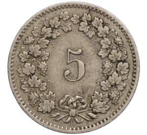 5 раппенов 1883 года Швейцария — Фото №2