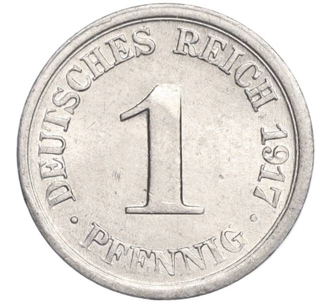 Монета 1 пфеннинг 1917 года F Германия (Артикул K11-113233)