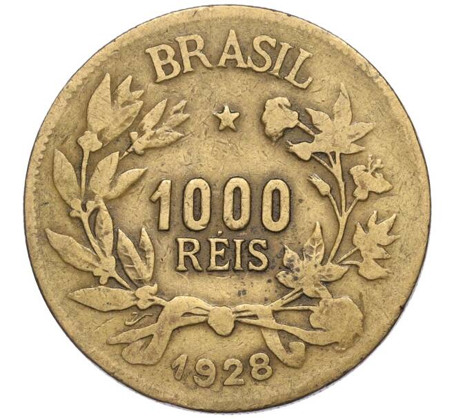 Монета 1000 рейс 1928 года Бразилия (Артикул K11-113246)
