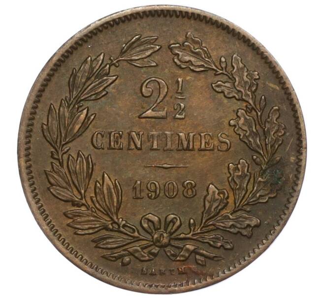 Монета 2 1/2 сантима 1908 года Люксембург (Артикул K11-113270)