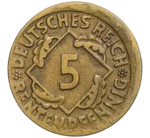 5 рентенпфеннигов 1924 года F Германия