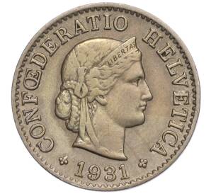 5 раппенов 1931 года Швейцария — Фото №1