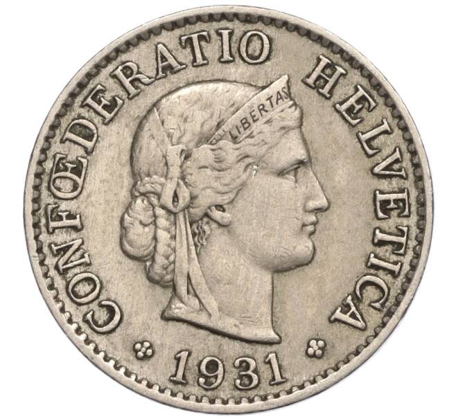 Монета 5 раппенов 1931 года Швейцария (Артикул K11-113297)
