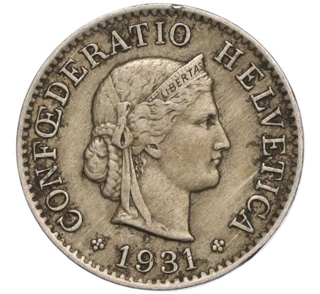 Монета 5 раппенов 1931 года Швейцария (Артикул K11-113298)