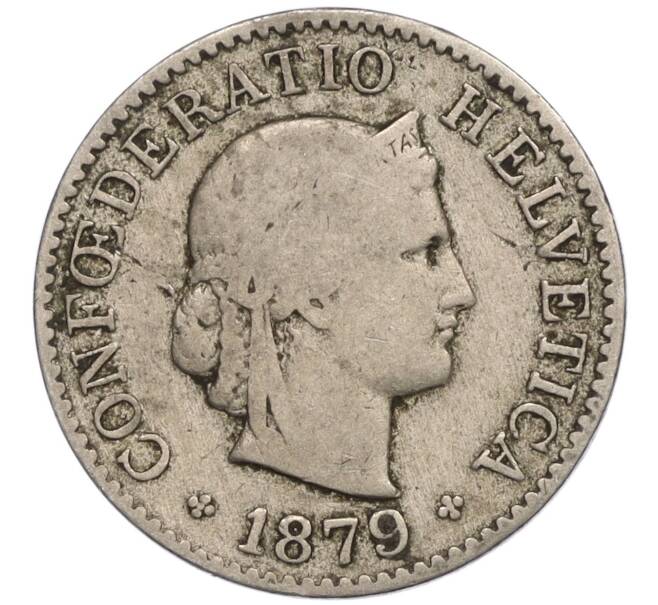 Монета 5 раппенов 1879 года Швейцария (Артикул K11-113302)