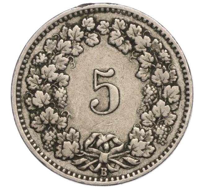 Монета 5 раппенов 1897 года Швейцария (Артикул K11-113304)