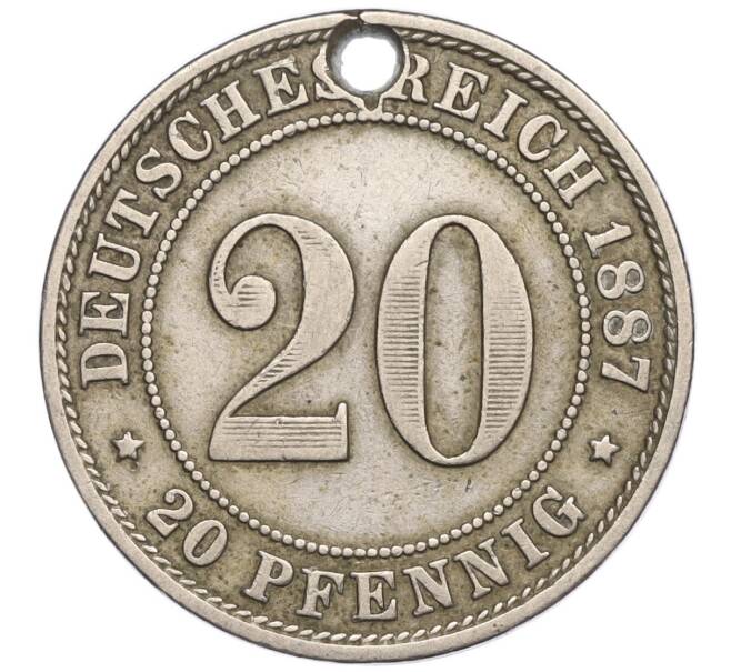 Монета 20 пфеннигов 1887 года A Германия (Артикул K11-113342)