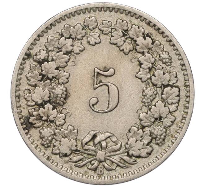 Монета 5 реппенов 1884 года Швейцария (Артикул K11-113419)