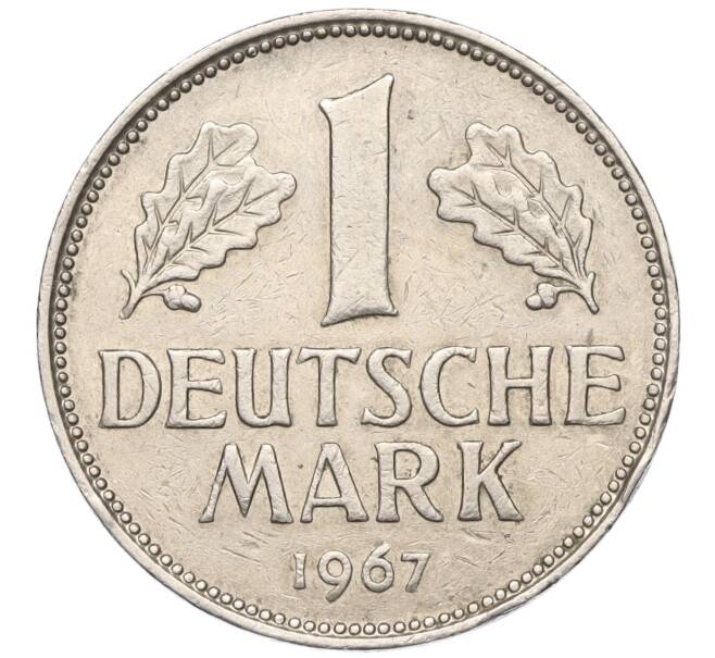 Монета 1 марка 1967 года G Западная Германия (ФРГ) (Артикул K11-113429)