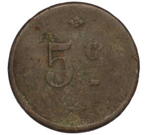 Торговый жетон «5 сантимов» Франция