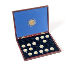 Футляр (коробка) на 23 монеты номиналом 2 евро VOLTERRA UNO Erasmus 2022 (LEUCHTTURM 365454)