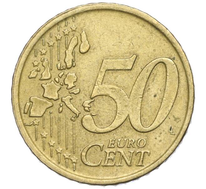 Монета 50 евроцентов 2002 года Италия (Артикул K11-113965)