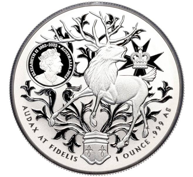 Монета 1 доллар 2023 года Австралия «Гербы Австралии — Квинсленд» (Артикул M2-71150)