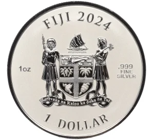 1 доллар 2024 года Фиджи «Год дракона»