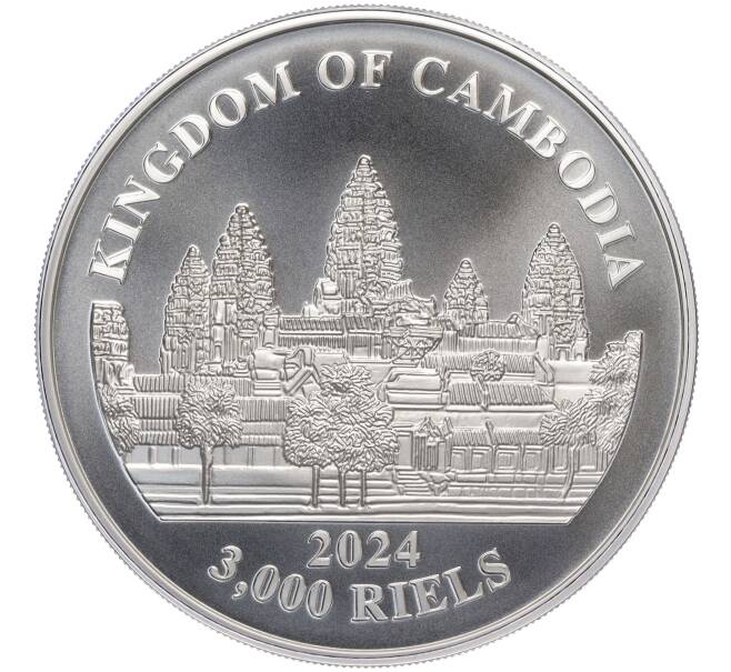 Монета 3000 риэлей 2024 года Камбоджа «Потерянные тигры Камбоджи» (Артикул M2-71160)