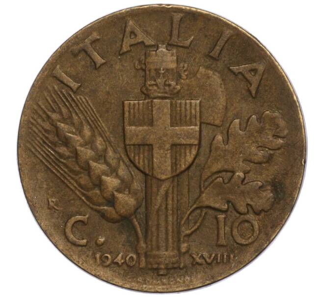 Монета 10 чентезимо 1940 года Италия (Артикул K11-114125)