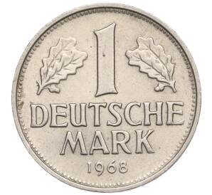 1 марка 1968 года F Западная Германия (ФРГ)