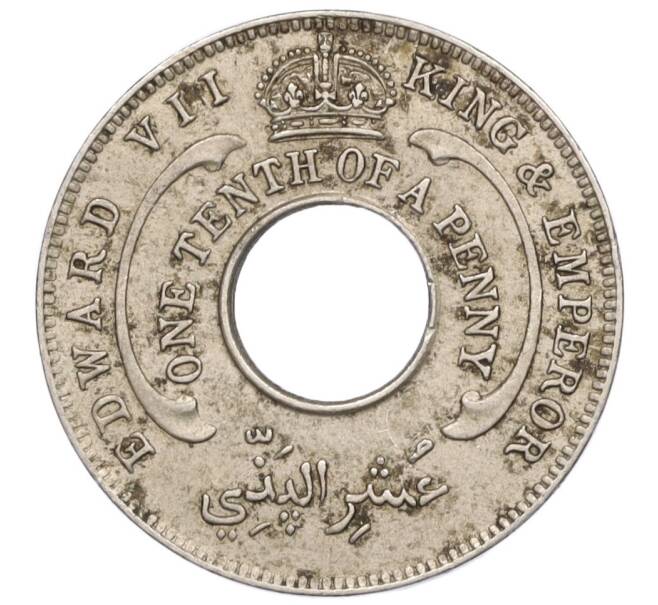 Монета 1/10 пенни 1909 года Британская Западная Африка (Артикул K11-114229)
