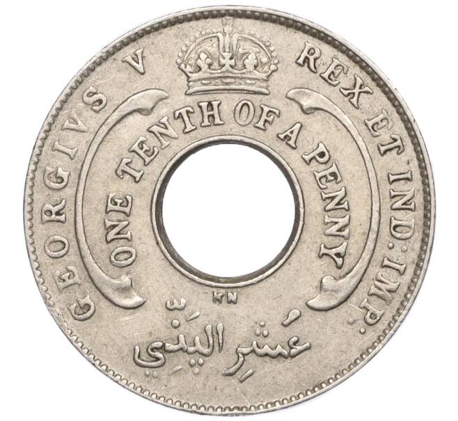 Монета 1/10 пенни 1922 года KN Британская Западная Африка (Артикул K11-114234)