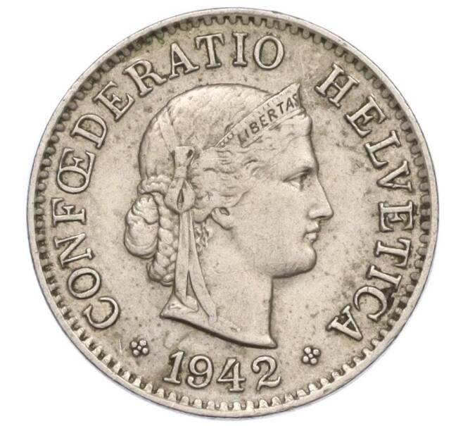 Монета 5 раппенов 1942 года Швейцария (Артикул K11-114247)