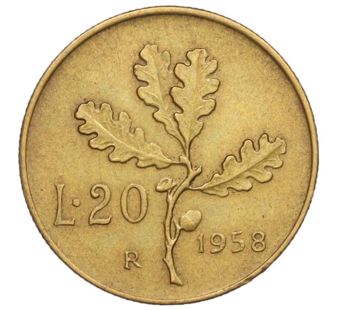 Монета 20 лир 1958 года Италия (Артикул K11-114274)