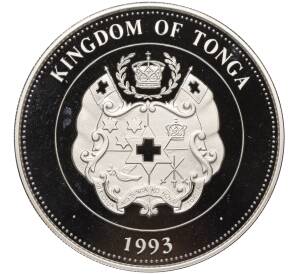 1 паанга 1993 года Тонга «Парусник La Princesa» — Фото №2