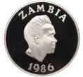 Монета 10 квач 1986 года Замбия «Всемирный фонд дикой природы» (Артикул K11-114294)