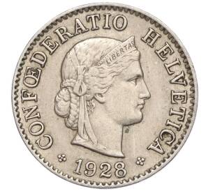 5 раппенов 1928 года Швейцария — Фото №1