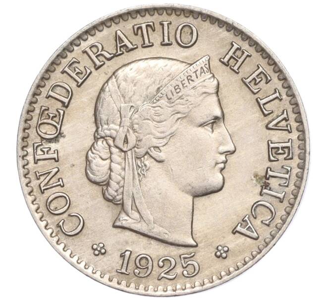 Монета 5 раппенов 1925 года Швейцария (Артикул: K11-114412) — Фото №1