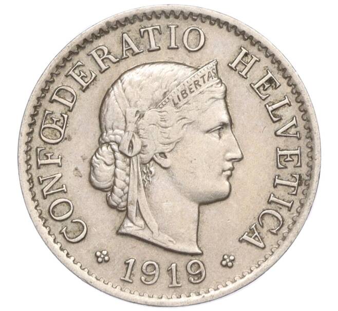 Монета 5 раппенов 1919 года Швейцария (Артикул K11-114415)