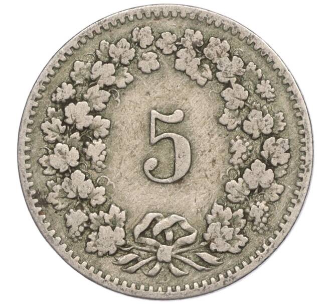 Монета 5 раппенов 1885 года Швейцария (Артикул K11-114419)
