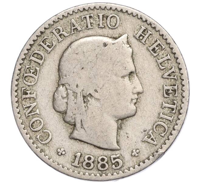 Монета 5 раппенов 1885 года Швейцария (Артикул K11-114420)