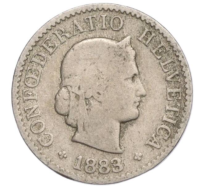 Монета 5 раппенов 1883 года Швейцария (Артикул K11-114423)