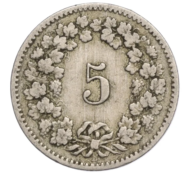 Монета 5 раппенов 1882 года Швейцария (Артикул K11-114425)