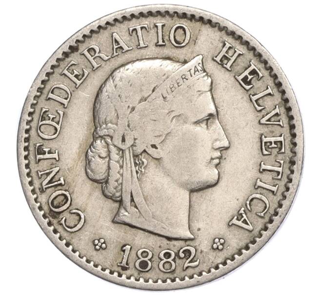 Монета 5 раппенов 1882 года Швейцария (Артикул K11-114426)