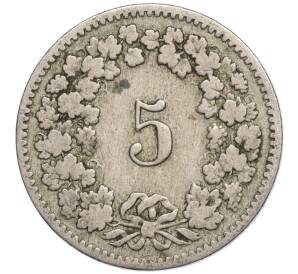 5 раппенов 1883 года Швейцария — Фото №2