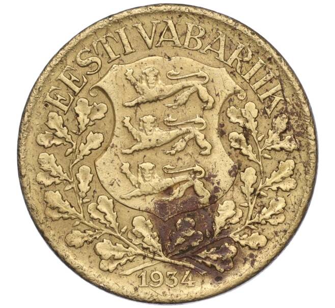 Монета 1 крона 1934 года Эстония (Артикул T11-02332)