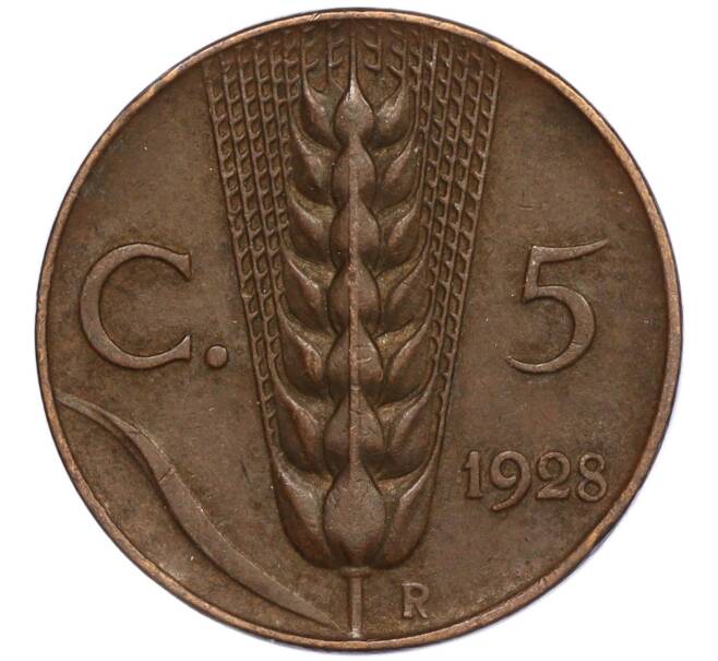 Монета 5 чентезимо 1928 года Италия (Артикул K11-114552)