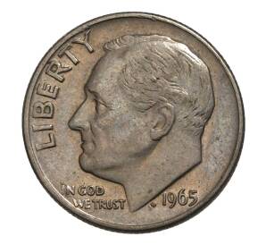 10 центов (1 дайм) 1965 года США — Фото №1
