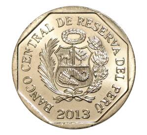 1 новый соль 2013 года Перу «Богатство и гордость Перу — Котошский храм» — Фото №2