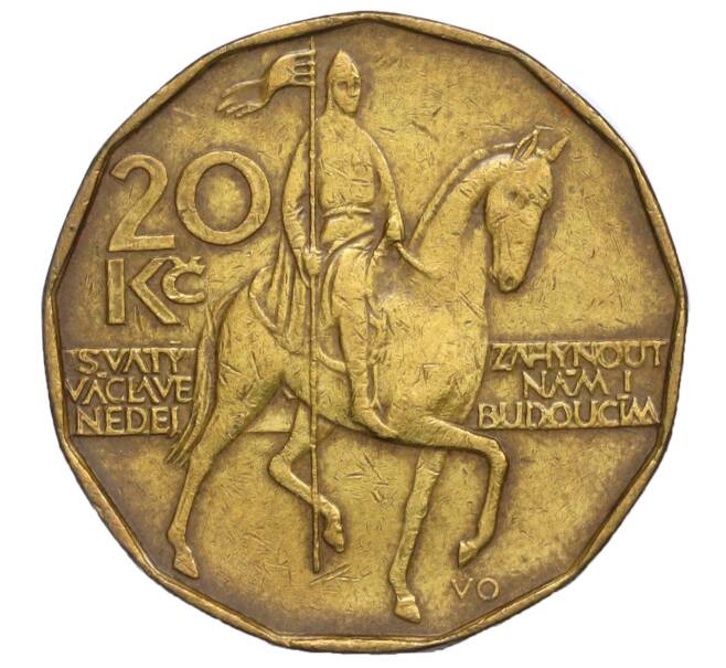Монета 20 крон 1993 года Чехия (Артикул K11-114716)
