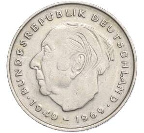 2 марки 1971 года D Западная Германия (ФРГ) «Теодор Хойс»