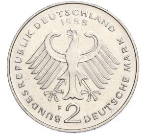 2 марки 1988 года F Западная Германия (ФРГ) «Курт Шумахер»