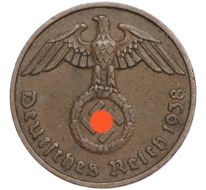 Монета 2 рейхспфенниг 1938 года F Германия (Артикул K11-114896)