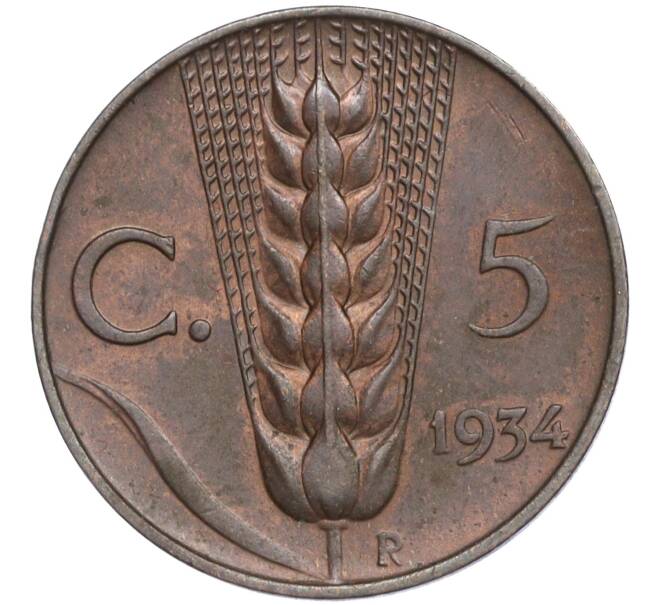 Монета 5 чентезимо 1934 года Италия (Артикул K11-114905)