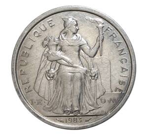 2 франка 1983 года Новая Каледония — Фото №1